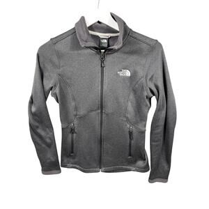 The North Face Agave Jacket Womens‎ SM Gray Full Zip Fleece DWR Outdoor